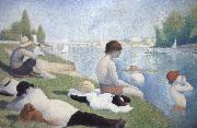 Georges Seurat batbers at asnieres oil painting reproduction